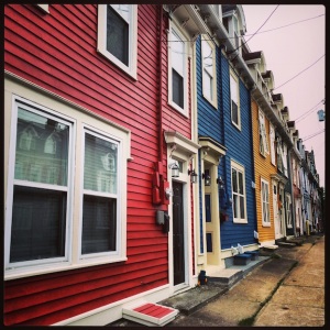 Colorful houses. Downtown St. John's